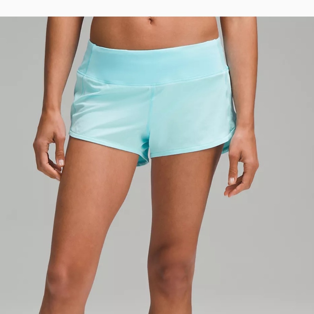 Lululemon Light Blue Speed Up Low-Rise Lined Short 2.5"